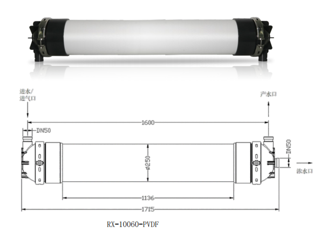 Компонент мембраны RX - 10060 - PVDF